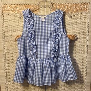 Jenn & Jo Gingham peplum blouse